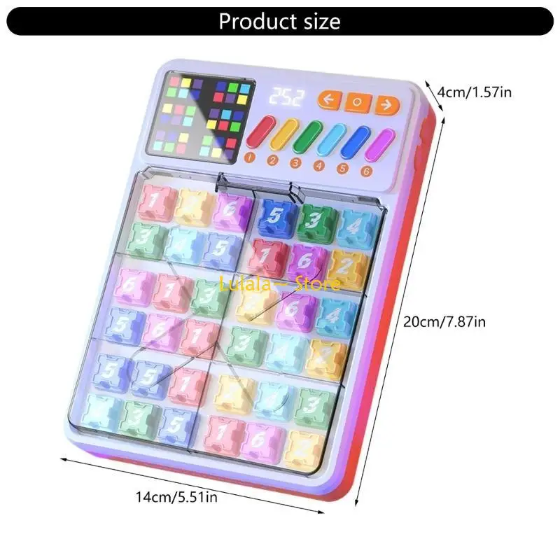 Y4QA Gioco Sudoku elettronico interattivo per bambini Puzzle portatile per allenamento cerebrale dai 6 ai 12 anni