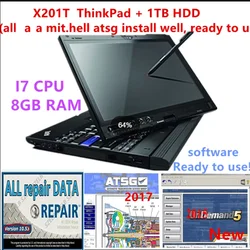 2025 For Lenovo ThinkPad X201T i7CPU 8GB Ram Laptop +1tb hdd with repair data 10.53 mt.chll 2015 atsg 2017 software ready to use