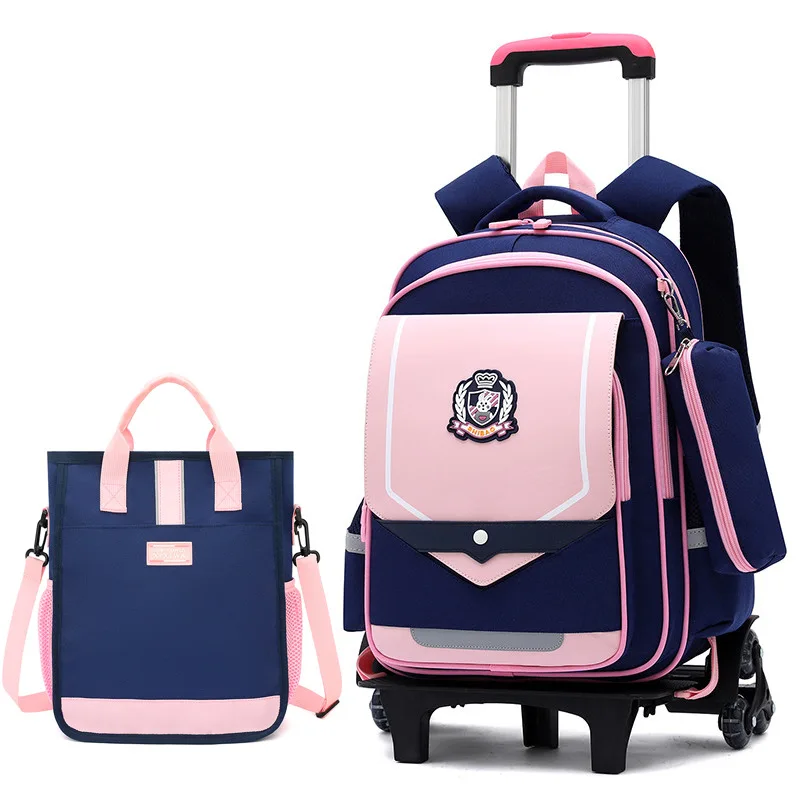 Waterproof Trolley Backpack for Men and Women, Large Capacity Trolley Backpack, Grade One to six, Primary School Students