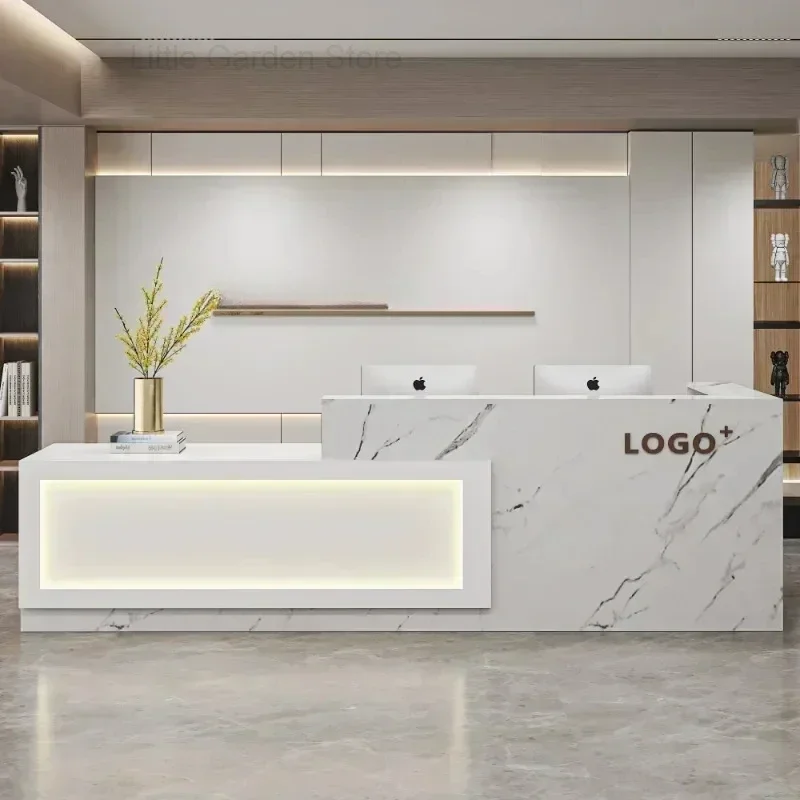 

Modern Simple Reception Desks Supermarket Spa Checkout Cashier Simple Gray Office Luxury Hair Salon Mobile Bancone Bar Furniture