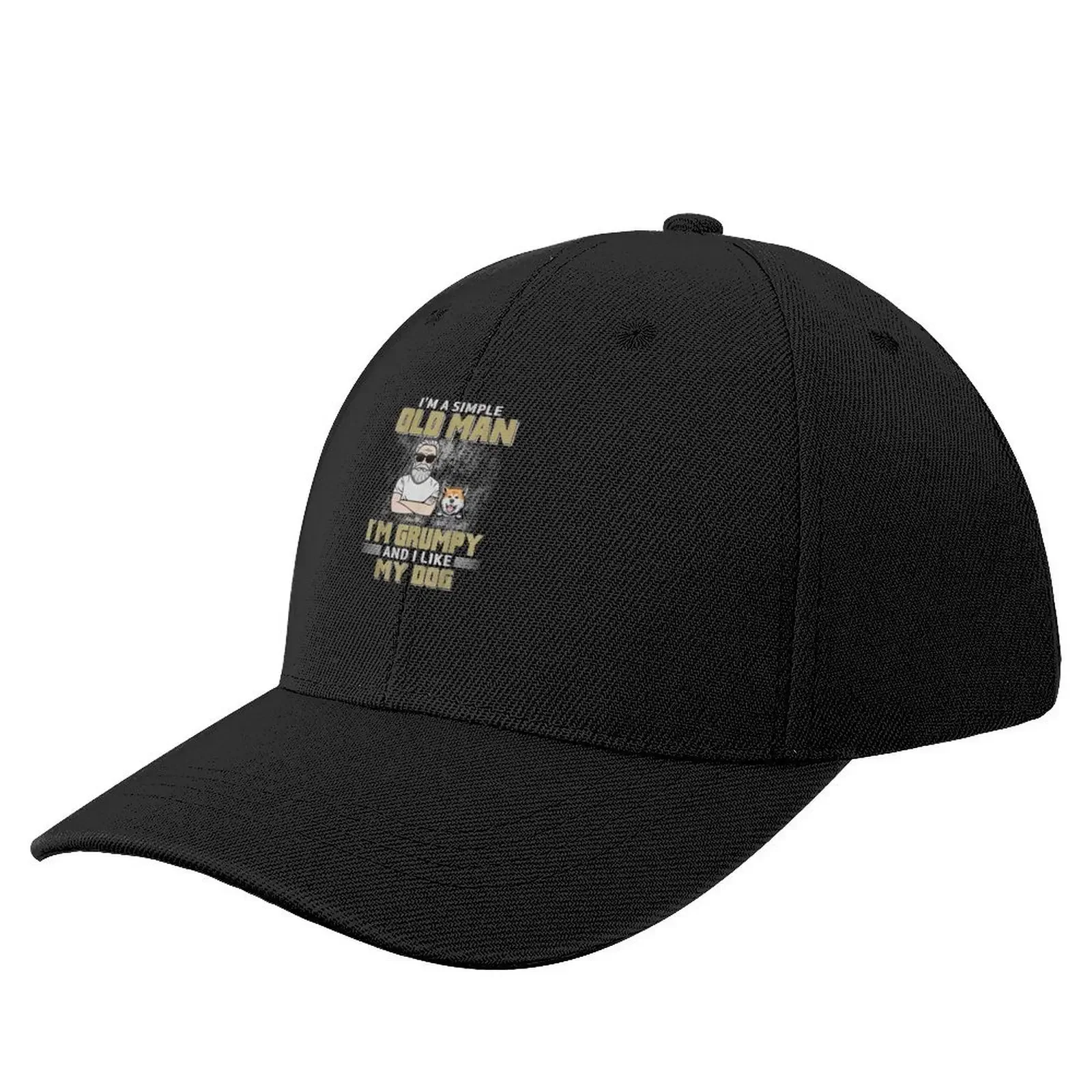 

Im a simple old man im grumpy and like my dog Baseball Cap Thermal Visor birthday summer hat Hat Luxury Brand Boy Child Women's