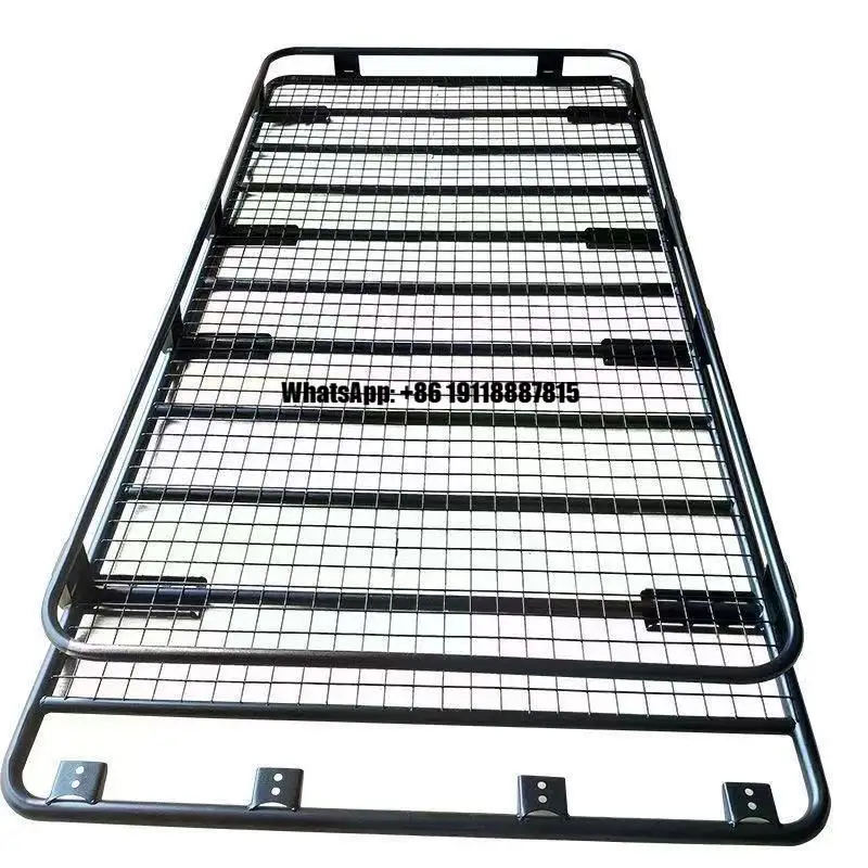 Porte-bagages de toit en acier Unity RRS-10 4X4 pour Discovery Defender, fixation sur gouttière, porte-bagages de toit de voiture pleine longueur avec capacité de charge de plus de 100 kg