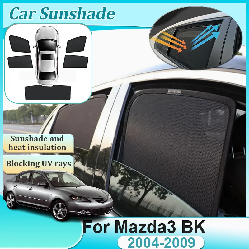 

Для Mazda3 BK 2004-2009 козырек с защитой от УФ-лучей, солнцезащитный козырек, боковое окно, конфиденциальность, затеняющие шторы, козырьки, инструменты, запчасти, автомобильные аксессуары