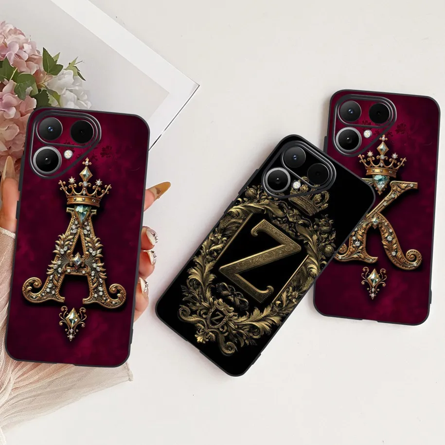 Funda de silicona suave con iniciales de lujo para Tecno Pova Curve 2 5G, protector para Tecno Pova Curve 2 2026 2