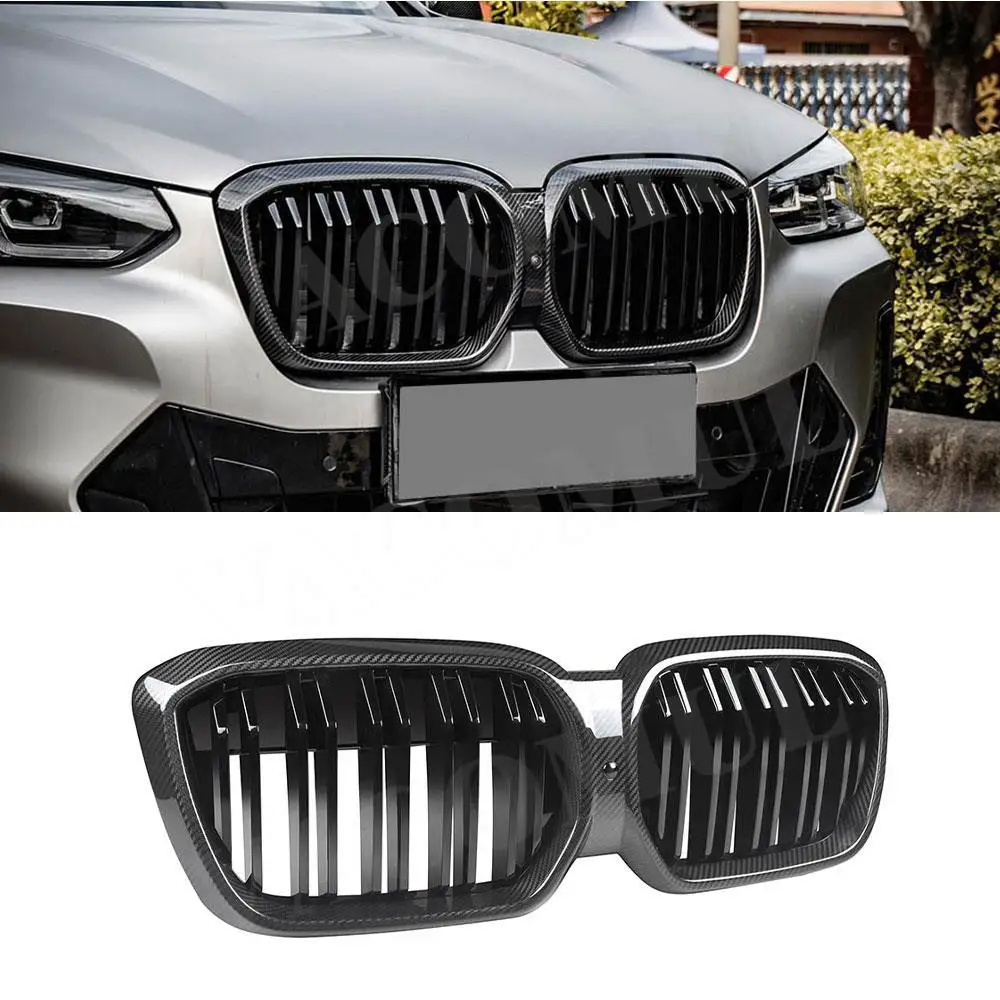 

VACOMUL Carbon Fiber Front Bumper Racing Grill for BMW iX3 G08i 2022 ABS Gloss Black Front Grille Cover Body Kit