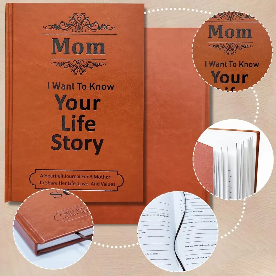 JUNQIU Mom I Want To Hear Your Story A Mother S Guided Jourl Book Gifts For Mom Christmas Mothe Day Birthday Gift For Mom From