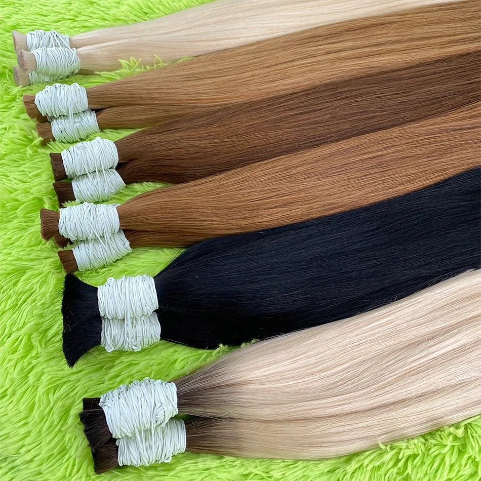 Colored Straight Human Hair Bulk for Braiding reference detail
