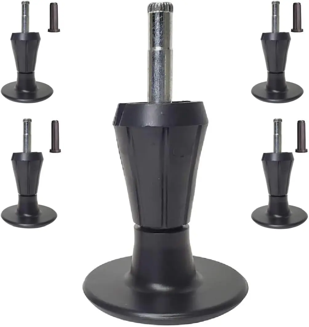 

Steel Stem Bed Frame Feet, Black, Heavy Duty Replacement for Wheels and Glides, 4-Pack