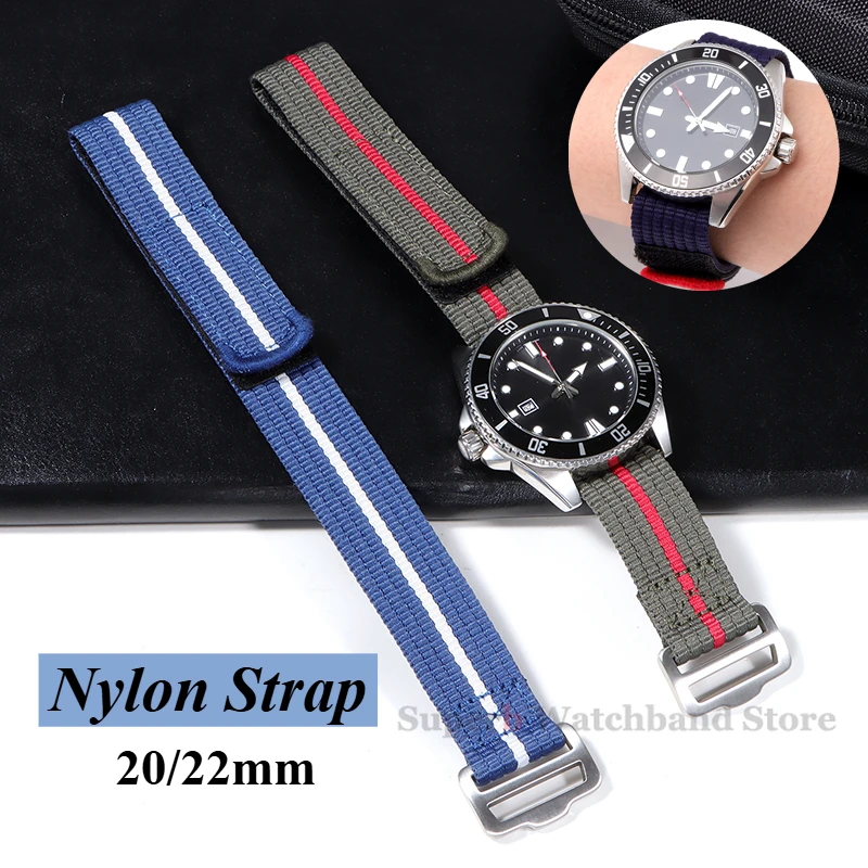 

Premium Nylon Watch Strap for Seiko for Tudor 20mm 22mm Men Military Sport Wristband for Rolex Replacement Canvas Wristband