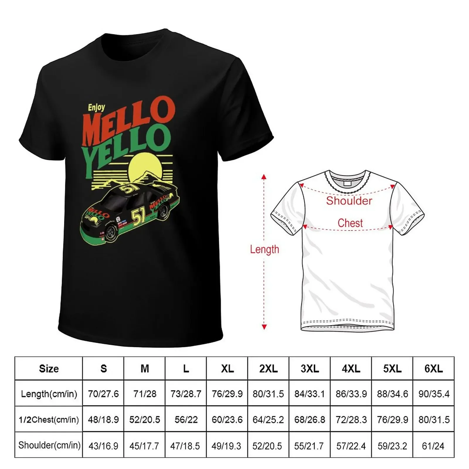 Enjoy Mello Yello 51 Logo T-Shirt summer top plus sizes Men's cotton t-shirt