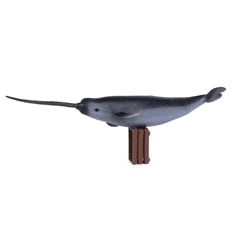 Sea Life Narwhal Toy Figure Hand Painted Model animal figurines Whale model Fun Educational Play Toy for Boys, Girls & Kids