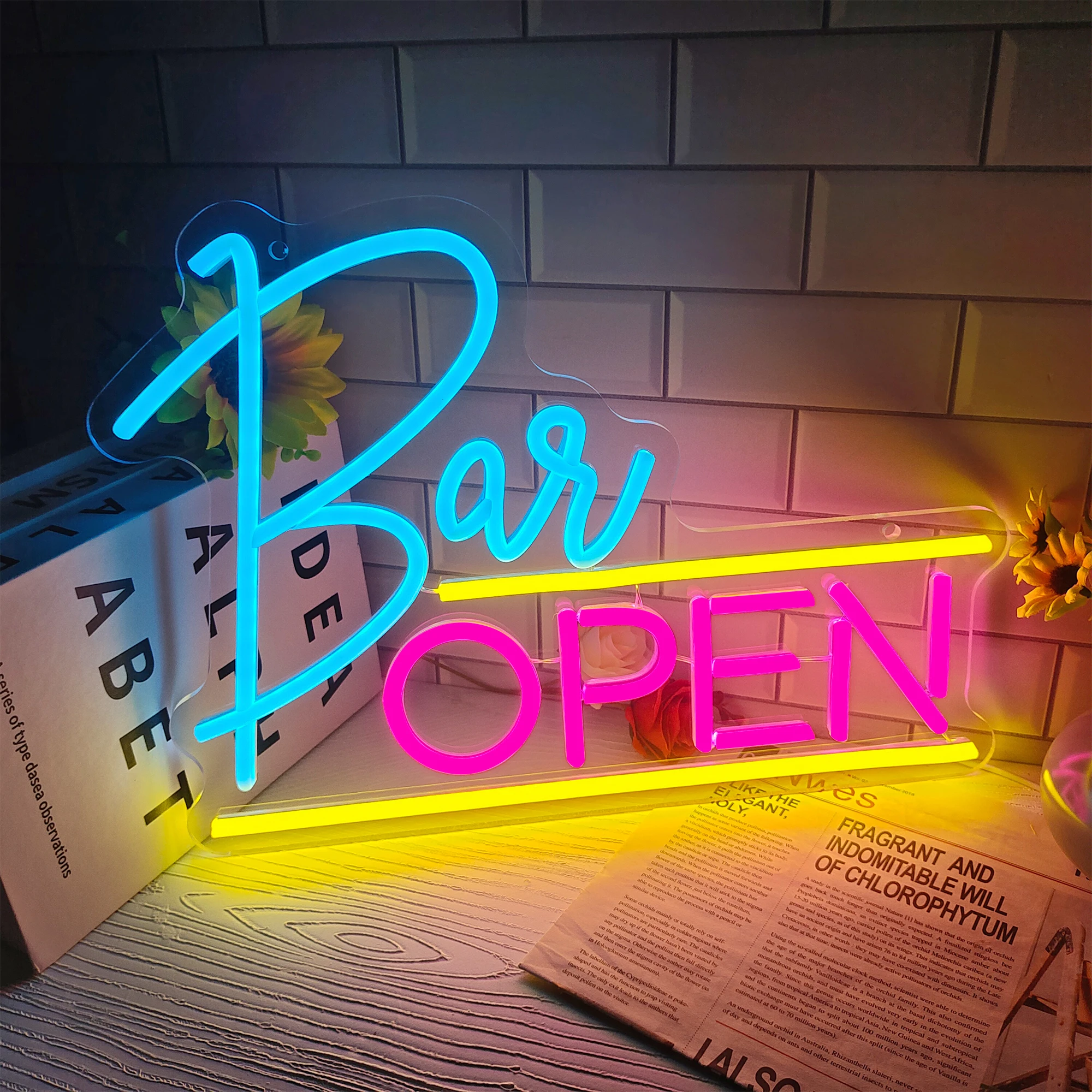 

Bar Open Led Neon Sign Shop Cafe Bar Restaurant Hotel Decorative Light Neon Bedroom Wall Kitchen Room Decor Acrylic Night Light