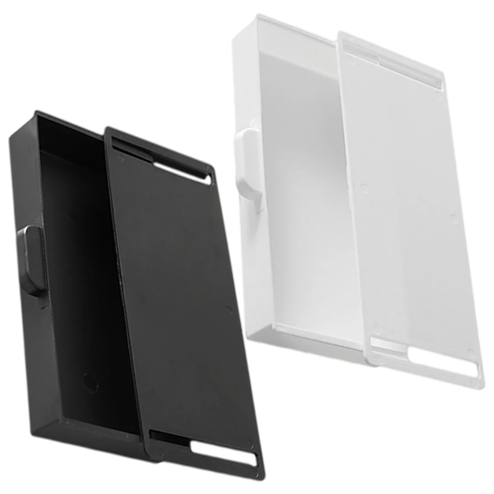 

2pcs Hidden Desk Drawer Under Storage Box For Office Stationery Lipstick Chargers Notes Tissues Home Use Organizer