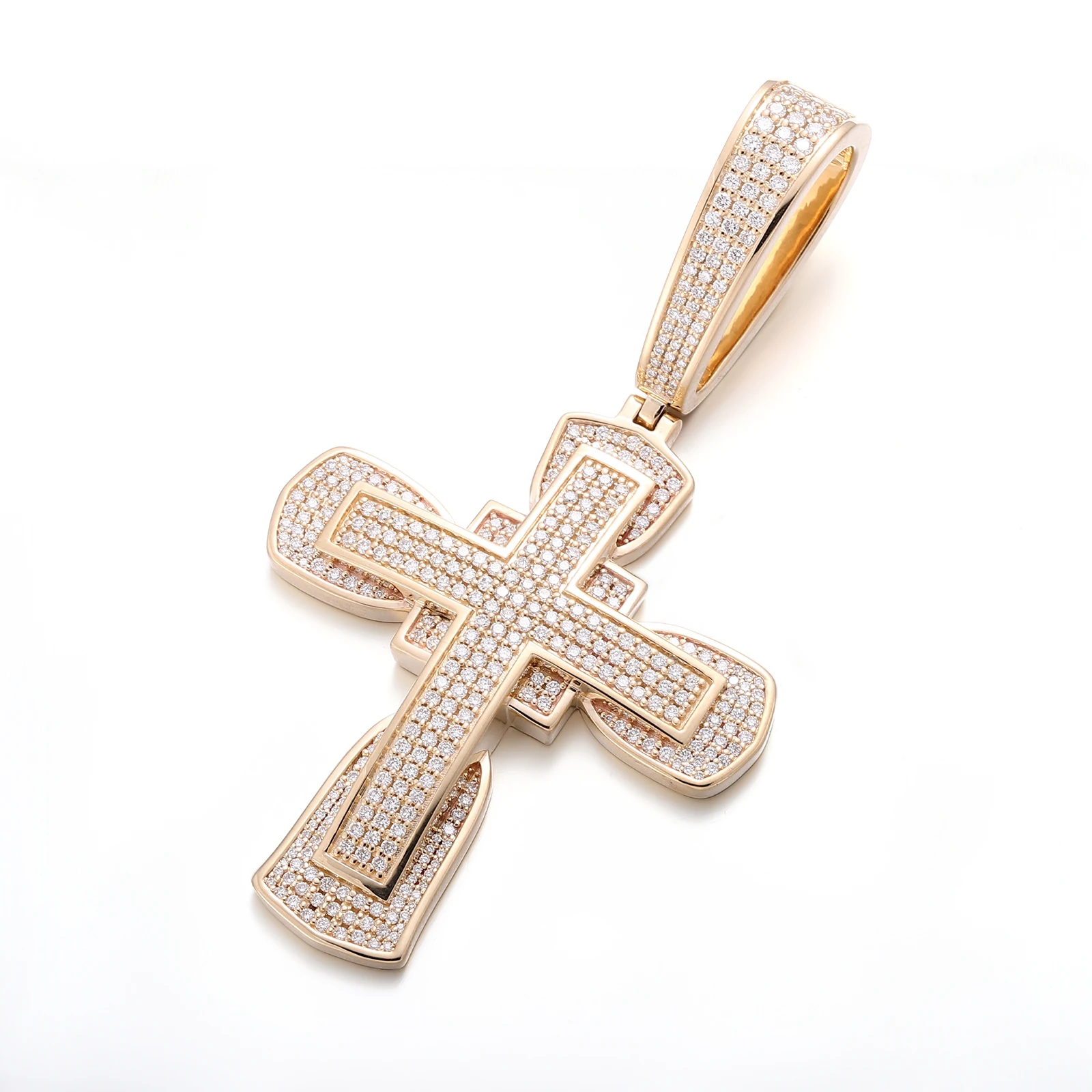 Hip Hop Pendant for Women  Cross Pendant Custom Jewelry Real K  Charm Yellow  Pendant initial pendant