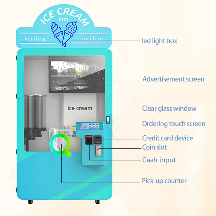 Milk Flavored Ice Cream Children's Happiness Machine Ice Cream Vending Machine