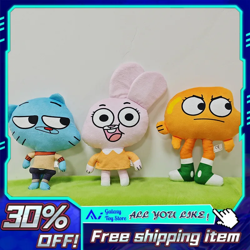

23-30cm In Stock The Amazing World of Gumball Nicole Richard Plush Doll Cute Collectible Christmas Birthday Gift For Fans plush