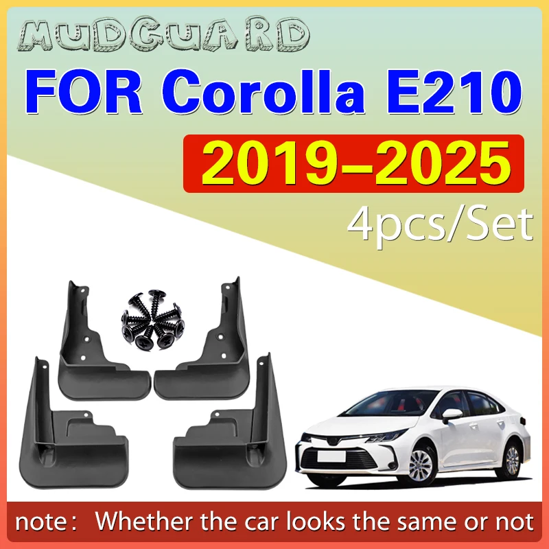 

For Toyota Corolla E210 2019-2025 2020 2021 2022 Hybrid 4Pcs/Set Car Front Rear Mudflaps Mud Flaps Splash Guard Fender Mudguards