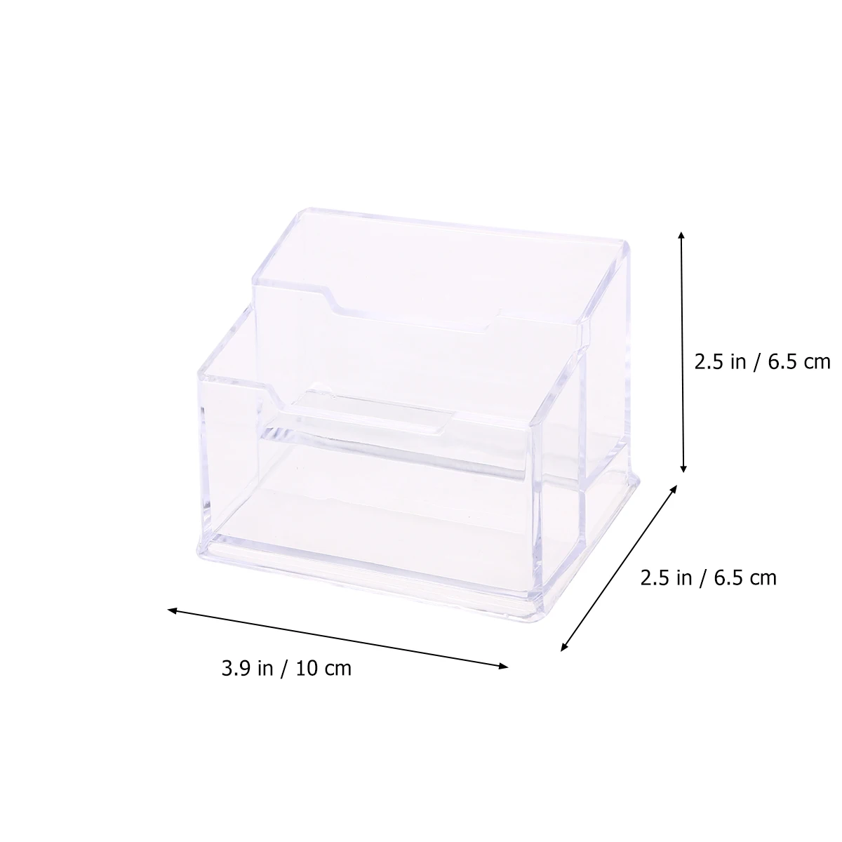 

Business Card Holder Clear Acrylic Desk Organizer Large Capacity Name Stand Office Supplies Thicken Elegant Storage Box