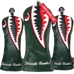 Green PU Leather Shark Design Golf Headcovers Driver Club Cover for TSi  G425 SIM Driver Great Gift