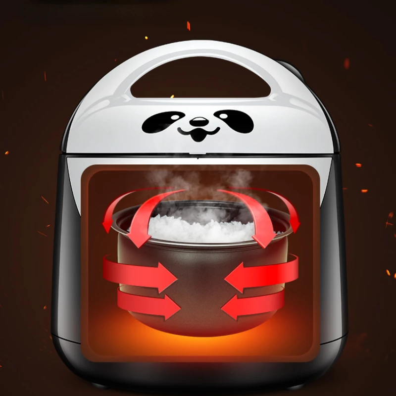 Electric Cooker Household Small Multi-Function Electric Cooker Mini Panda Cooker Smart Reservation 1.5L Food Truck