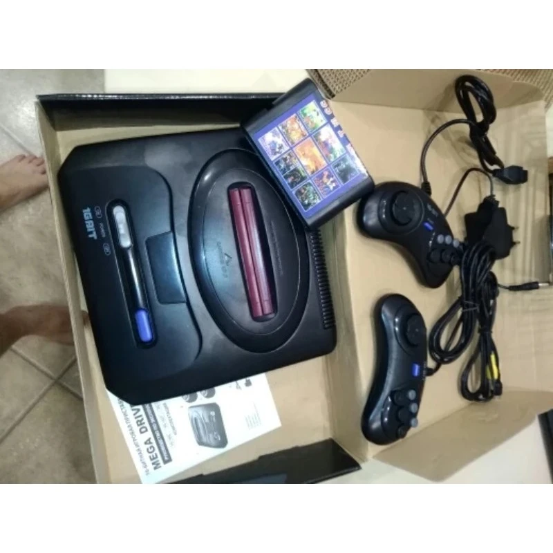 New Arrival Black PAL EU Plug Game Console for Sega MD2 MD 2 TV Video Game Console Classic Card 16 Bit Boy