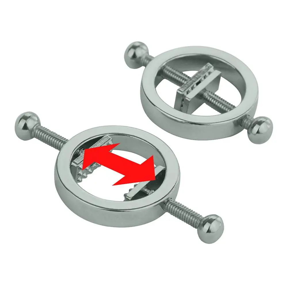Fetish Nipple Clamps Adjustable Stainless Steel Nipple Clamps Stimulation SM BDSM Erotic Toy Lesbian Sex Toys for Women