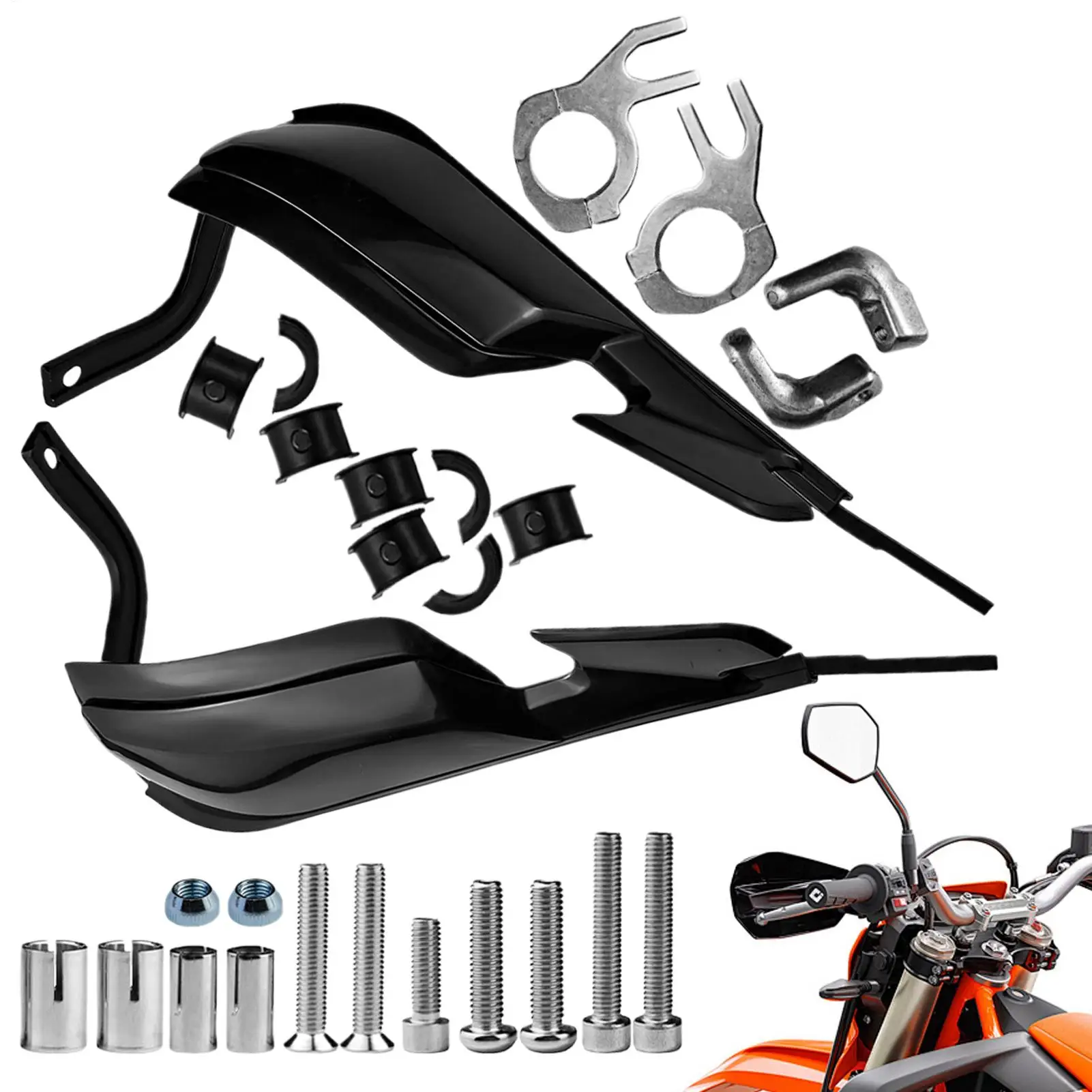 Dirt Bike Handguards Aluminum Alloy Handlebar Protectors Anti-fall Full-coverage Hand Guards for Outdoor Travel