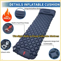 Nuevo Colchón inflable ultraligero para senderismo, colchón para acampar al aire libre con bomba integrada, almohadilla para dormir y colchón de aire