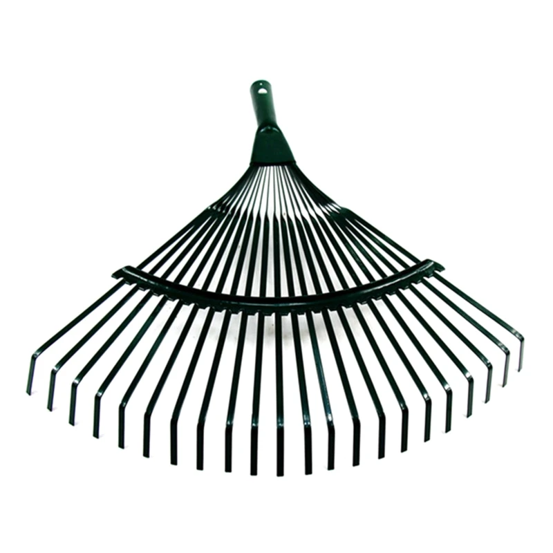 Compact Steel Replacement 22 Tooth Leaf Rake for Head Heavy Duty Lawn Leaves Garden Tools Patio Leaf High Carbon Steel