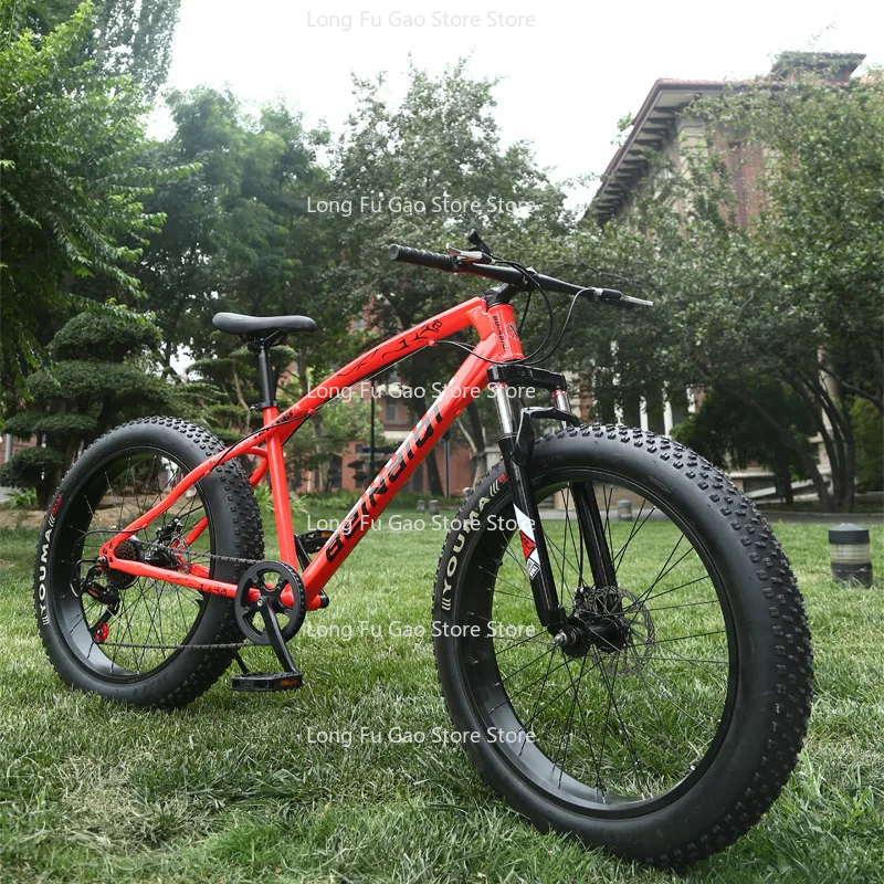Snowbike 4.0 With Wide Tires 24inch/26inch Variable Speed Fat Tires Shock Absorption Mountain Bike Beach Bike Zxc