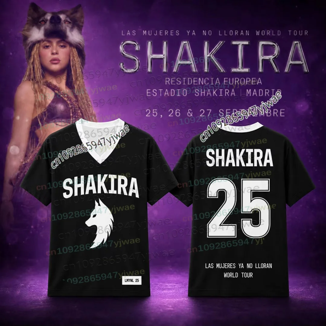 Shakira World Tour 26 T‑Shirt Wolf LMYNL 2026 Short Sleeve Tee Pop Music Fans Gift Loose Streetwear Tops Men's Women's Clothing
