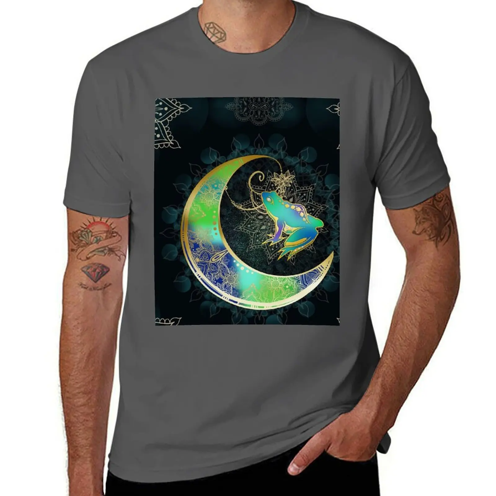 

Frog Mandala Moon Art T-Shirt Comfortable Work Wear Tee