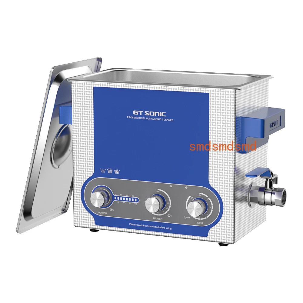 

Ultrasonic Cleaner 6L Knob Digital Control Panel 150W Heating Timer Degaser Ultrasonic Washing Bath For PCB Metal Parts