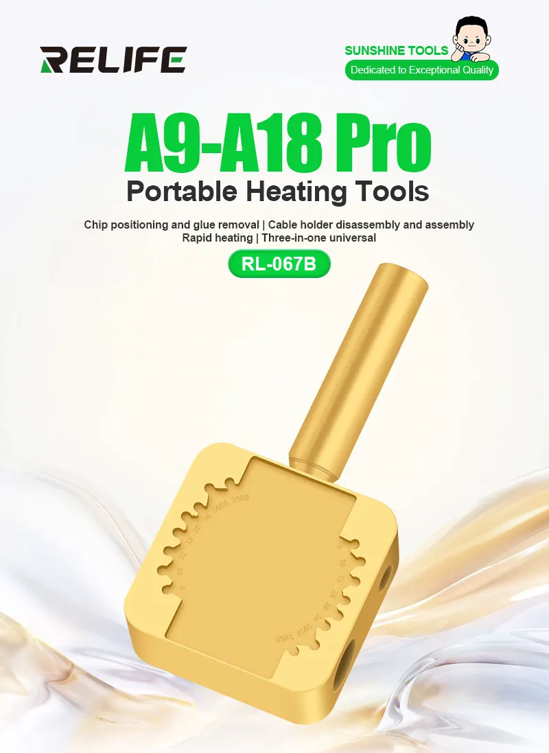 RELIFE RL-067B 3in1 Multifunktionaler kleiner Bügeltisch für 936/T12/210 Telefon A9-A18 Pro Nano Rapid Heating Schweißstation – Detail 1
