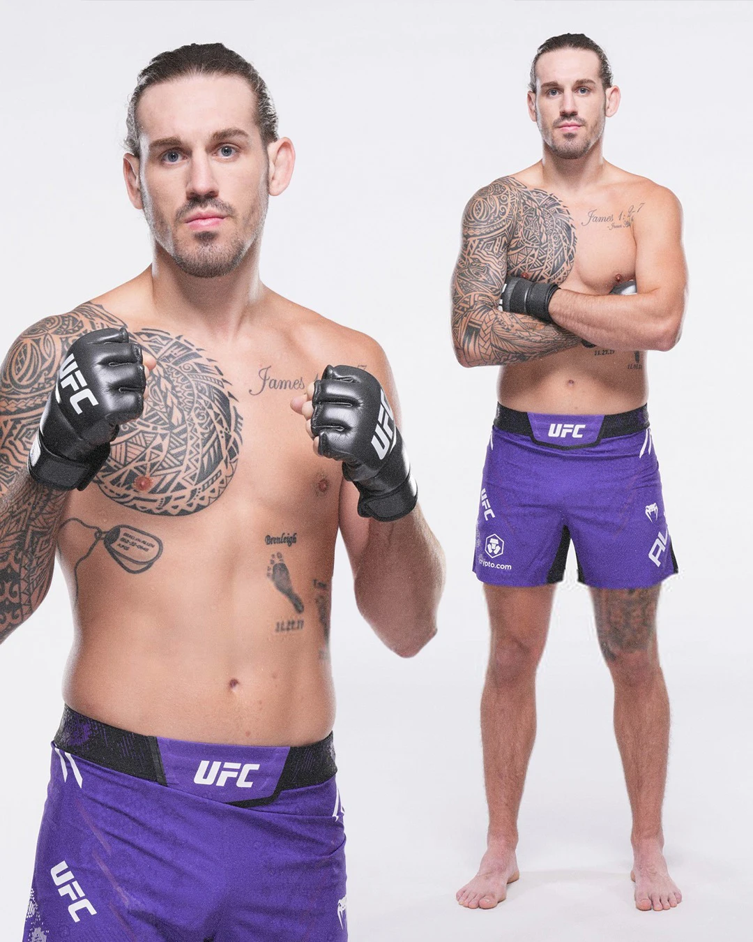 

UFC Top Boxer Brendan Allen Fight Night Purple Shorts Men And Women MMA Training Muay Thai Shorts Fighting Jujitsu Sports Shorts