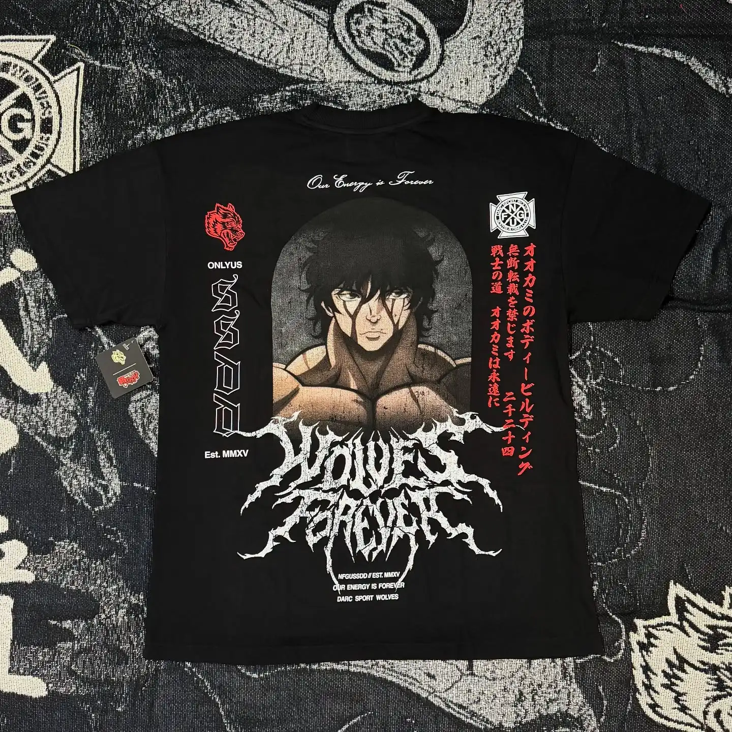 Hanma baki premium oversized t shirt black anime pro choice graphic t shirts harajuku goth streetwear vintage y2k tops