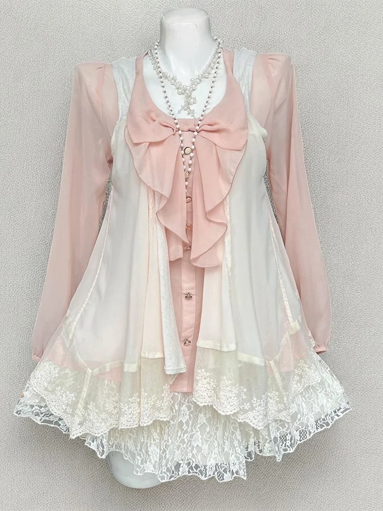 新しいヴィンテージ風和菓子柄レディース3点セット 長袖トップ - Vintage Fashion Subculture のレビューと価格