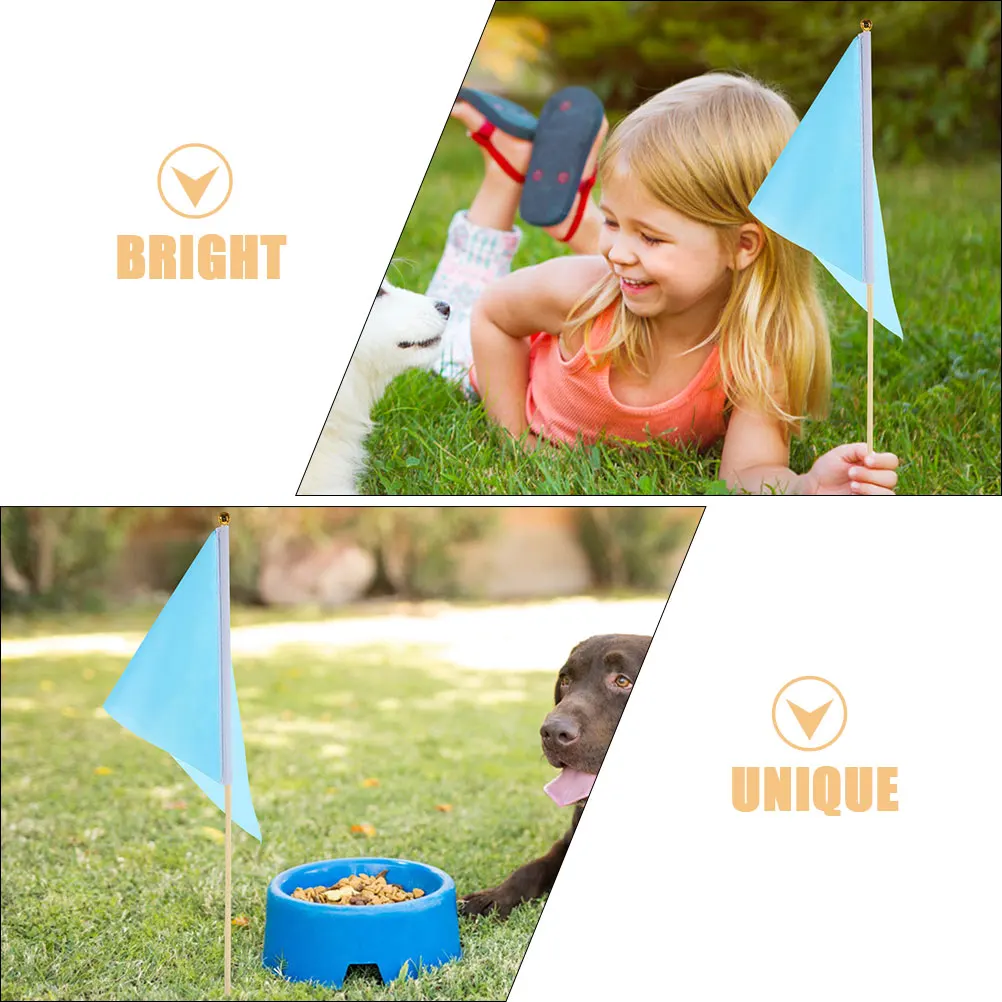 

10 Pcs Marking Flags Lawn Yard Irrigation Sprinkler Garden Landscaping Identification Triangular Colorful Stake Dog Training