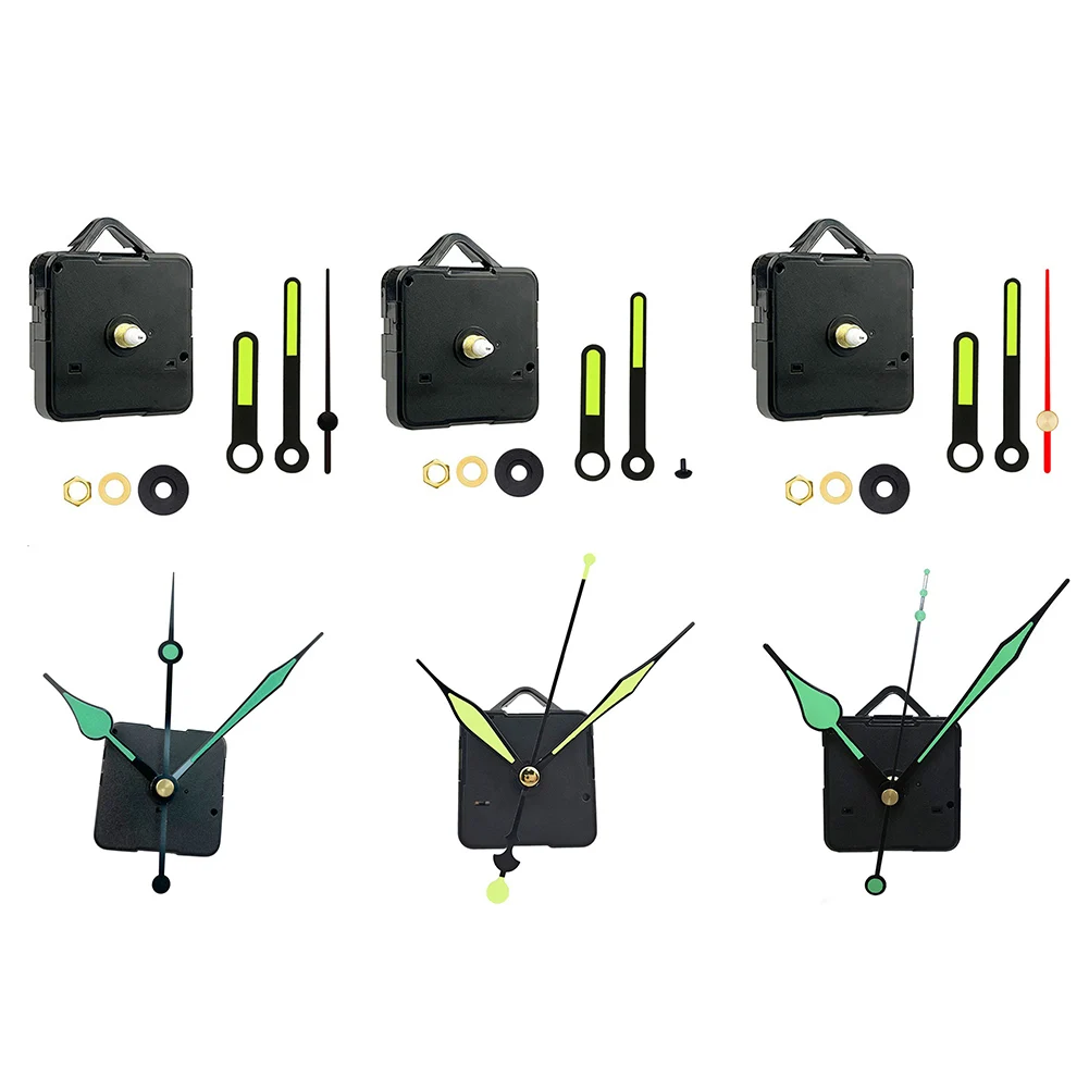 AA Battery Wall Clock Mechanism Repair Tools DIY Silent Fluorescent Wall Clock Movement Accessories Luminous Quartz Movement
