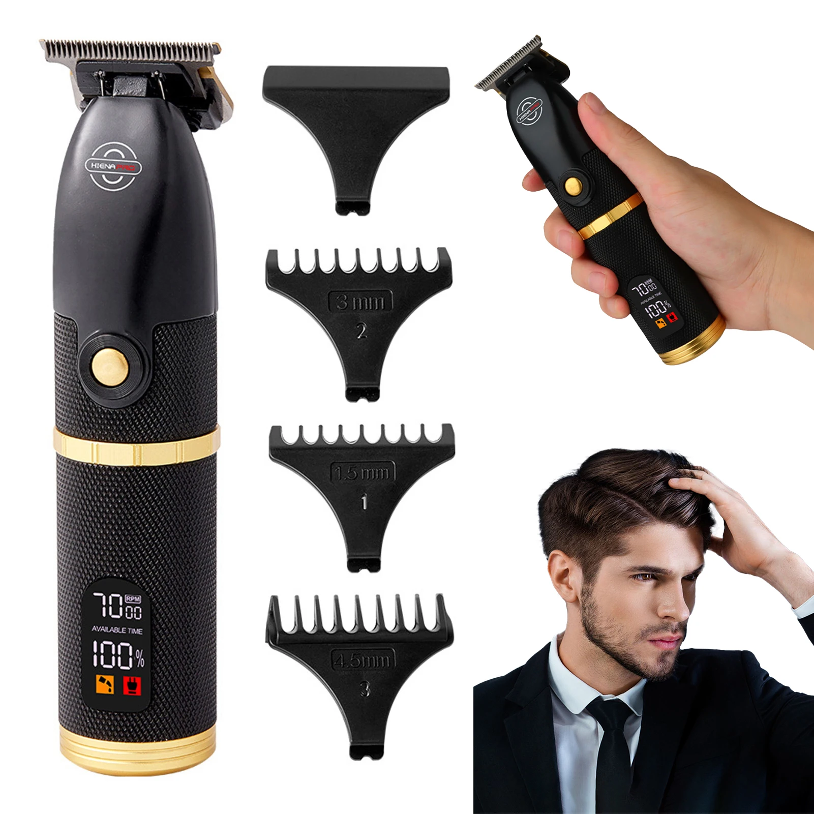 HIENA Professional Hair Clipper for barber shop HYN-M6 Electric Cordless Hair Trimmer Anti slip handle hair cutting machine