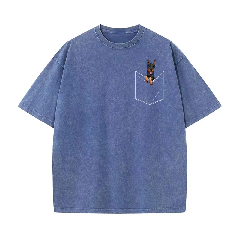 Cute Doberman Design For Man Doberman Pinscher T-shirt Men's Tee Shirt Short Sleeve Male Clothes