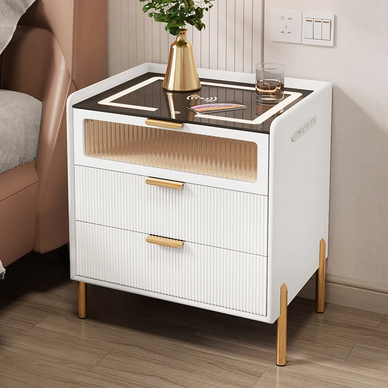 Smart Nightstands Bedroom Living Room Cabinets Bedside Table Room Small Table Nordic Furniture Comodino Home Furniture XY50BT image 5