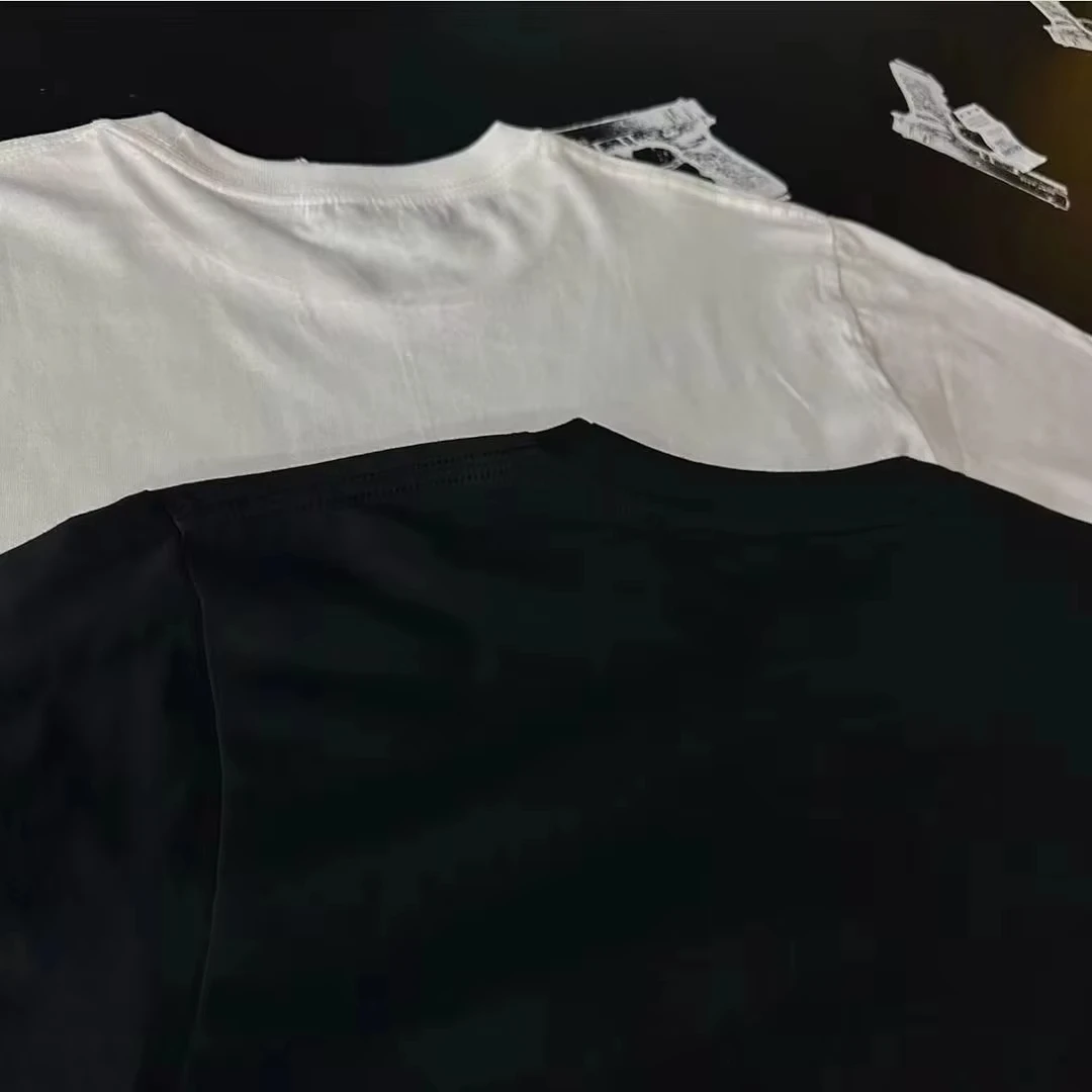 2025 夏新レターセックスデザイナープリントパターン純粋な綿高品質特大 Tシャツルーズ Y2k ゴシッククルーネックユニセックス