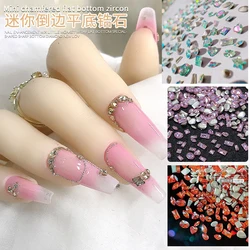 50PCS Top Sparkle Mini Zircon Colorful Mermaid Sharp Chamfered Tiny Diamond Nail Art Rhinestones Decorations Manicure Ornaments