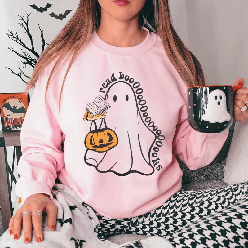 Halloween Sweatshirts for Women In My Spooky Era Sweater Teacher Pullovers Book Graphic Sweatshirt Long Sleeve Pullover