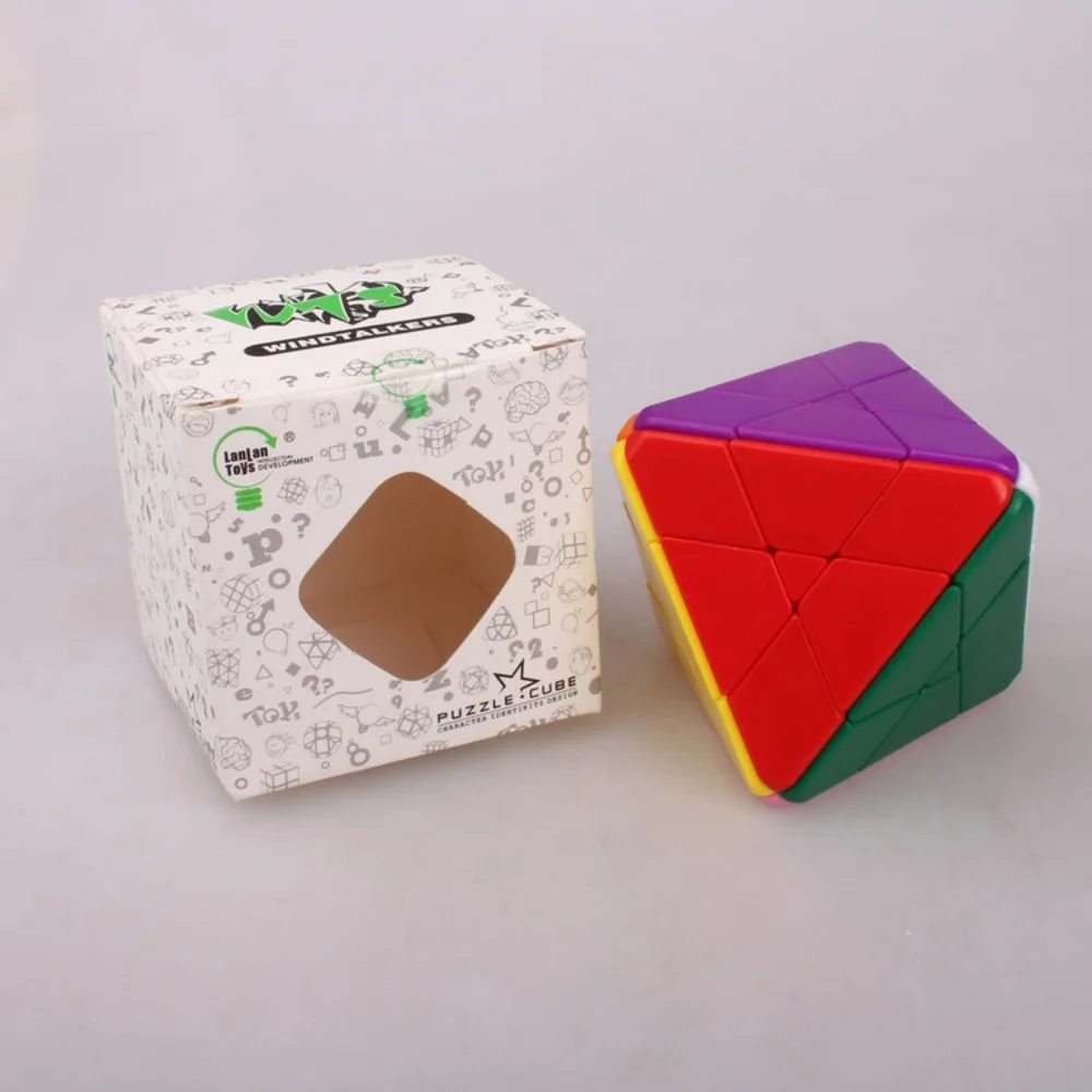 LanLan 8 Axis Octahedron Skewbed Magic Cube Diamond Professional Speed Puzzle Antistress Educational Toys