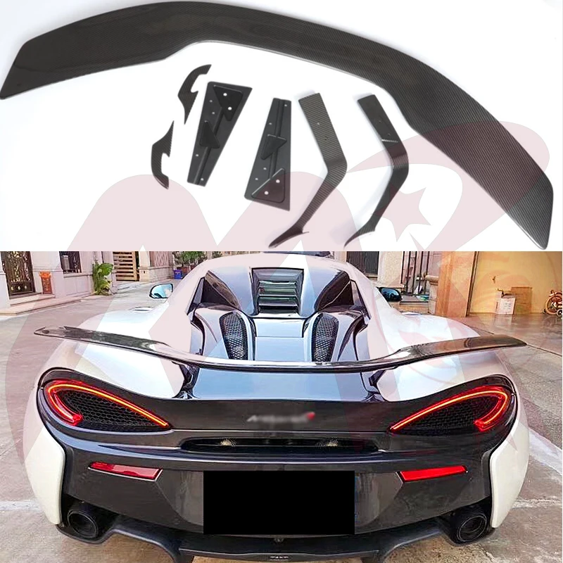 

For McLaren 540 570s 570 GT 2016 2017 2018 2019 2020 2021 2022 High Quality Real Carbon Fiber Car Rear Wing Trunk Lip Spoiler