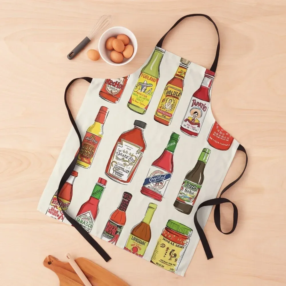 Hot Sauce Vintage Apron Kitchenware Kitchen Things For Home Home and kitchen products Apron