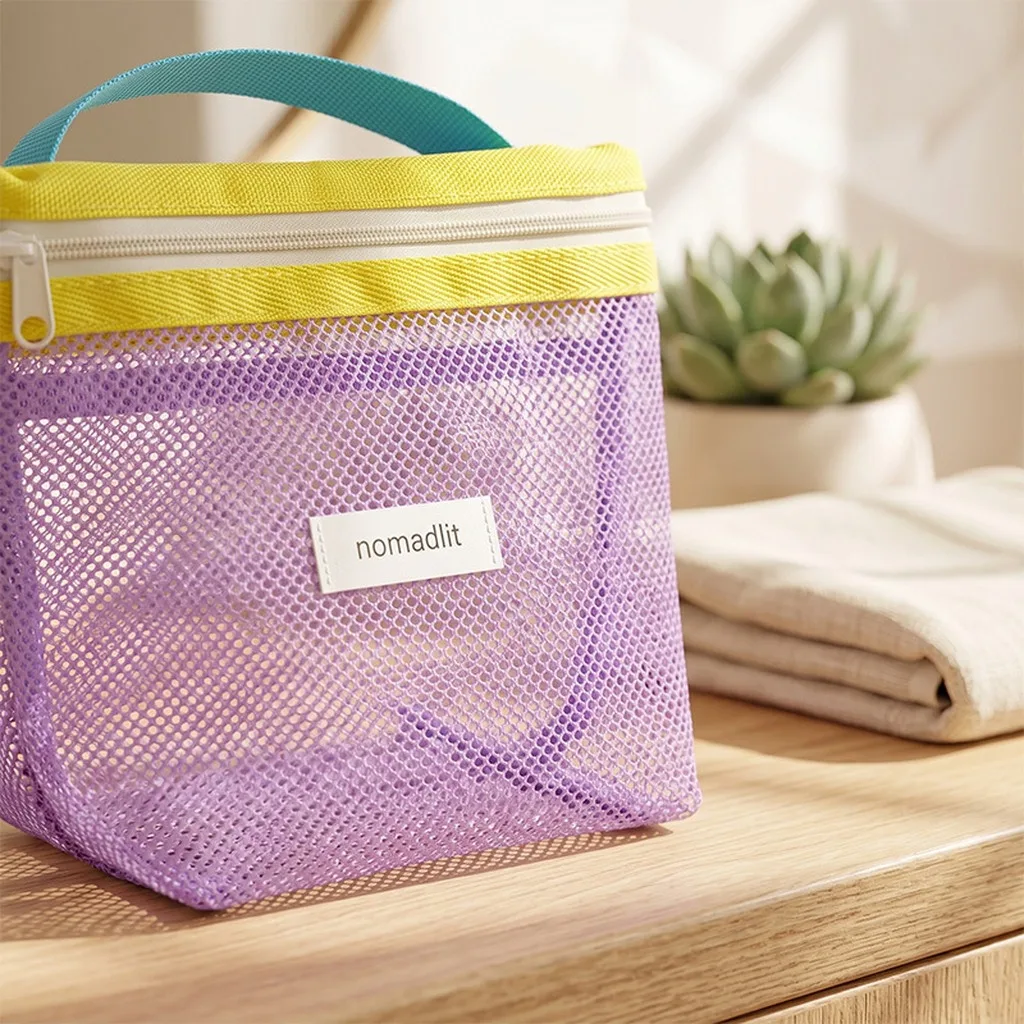 Travel Toiletry Organizer Portable Mesh Organizer Bag Toiletry Bag Breathable Cosmetic Storage Bag For Swimming Bathroom Makeup