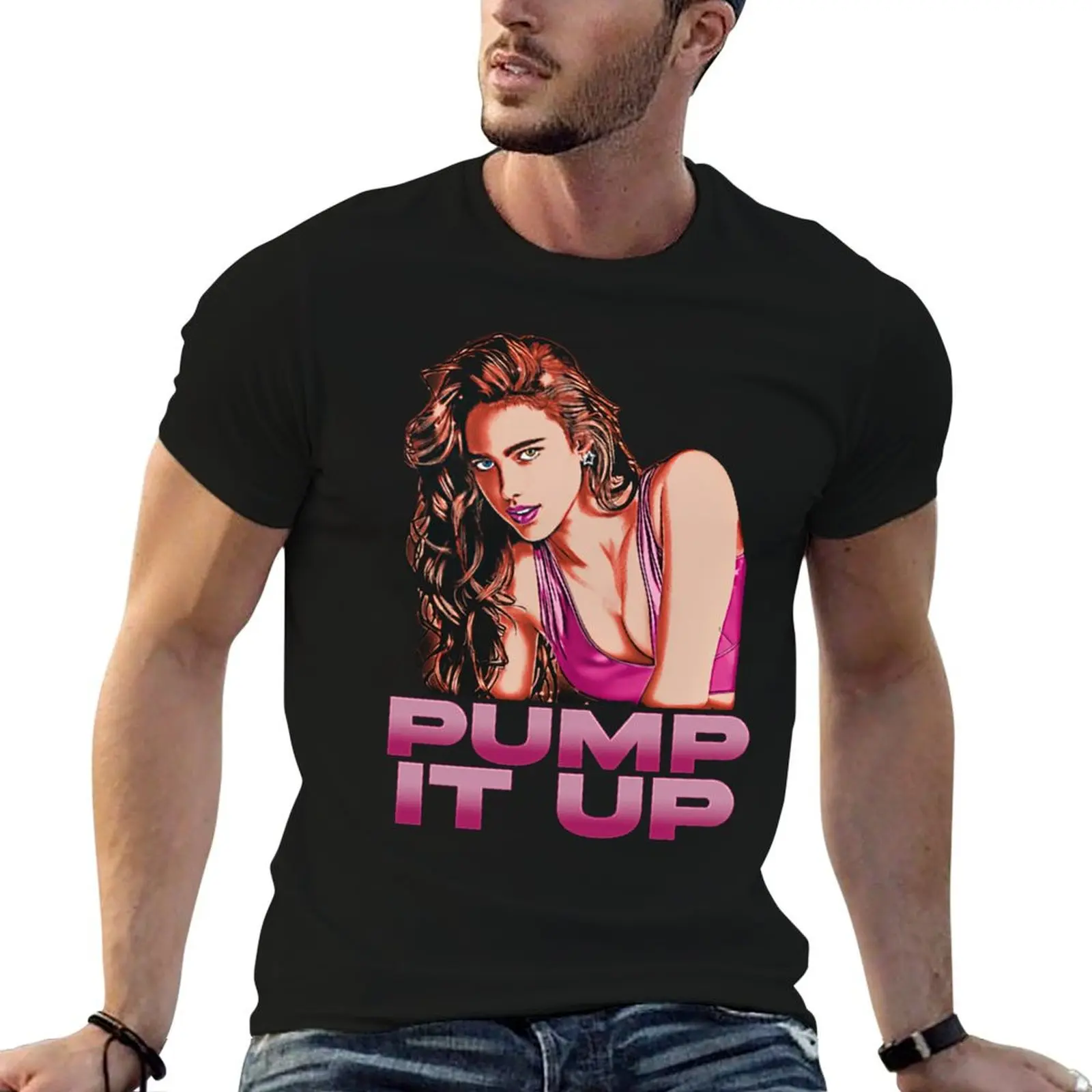 Camiseta Margaret Qualley Pump It Up, camiseta para hombre, camisetas de algodón para hombre, camisetas ajustadas para hombre, camisetas gráficas